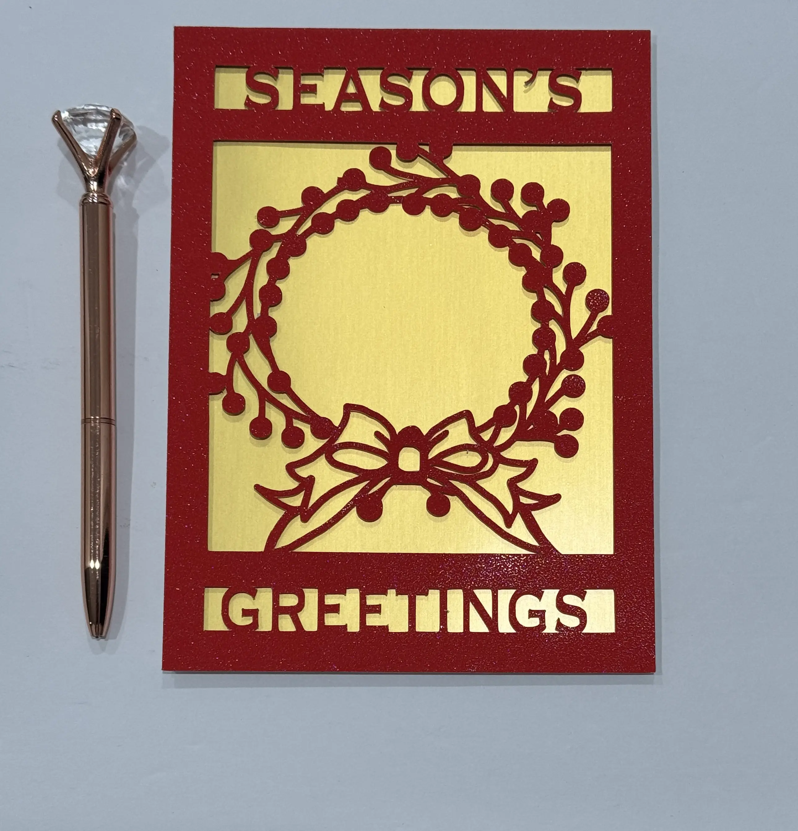 Season's Greetings Wreath Card