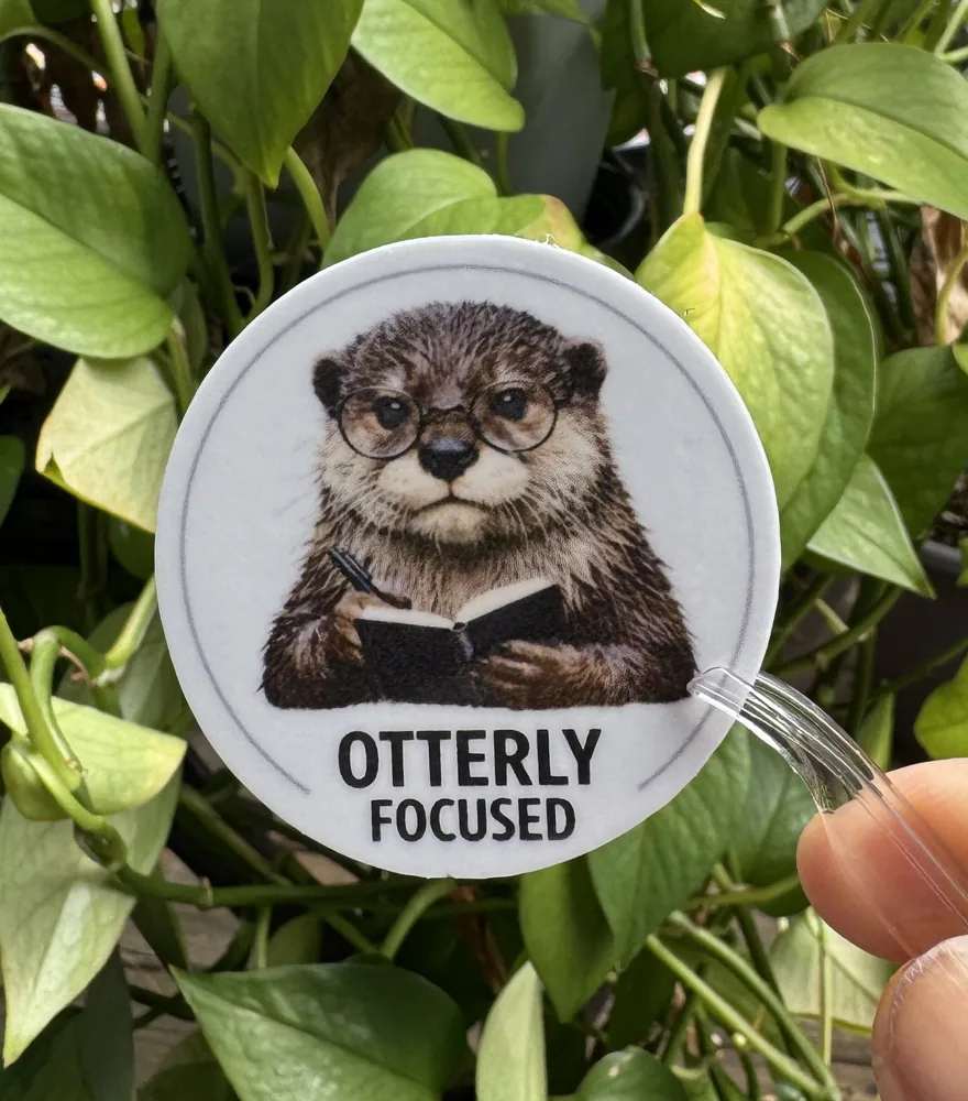 Otterly Focused Sticker
