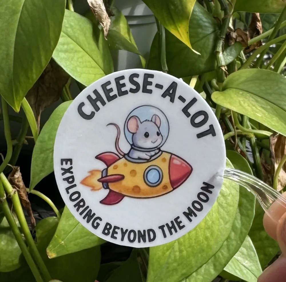 Cheese-A-Lot Mouse Sticker